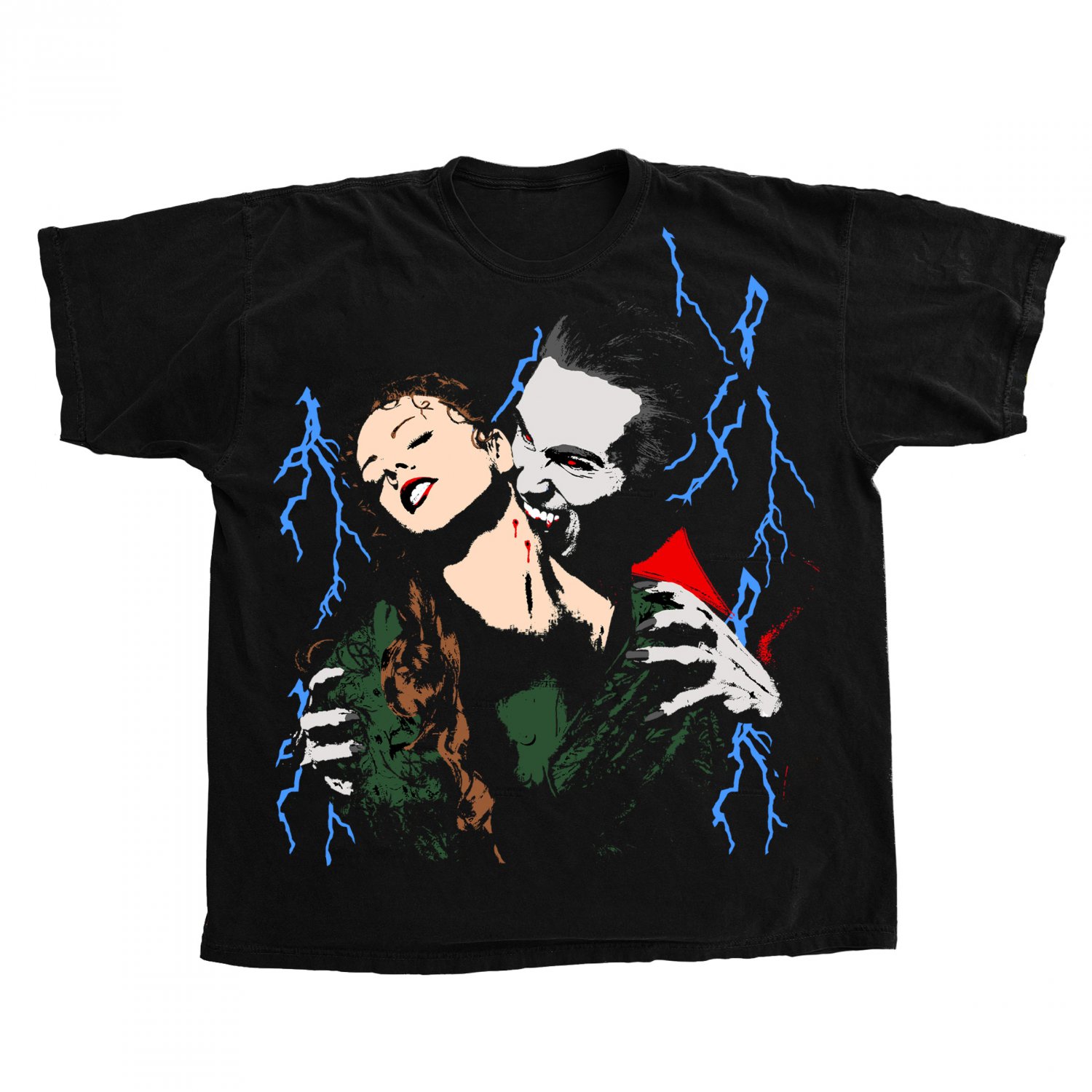 Vampire Print Short Sleeve T-Shirt