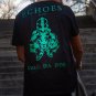 Fluorescent Green Cartoon Print Short Sleeve T-Shirt
