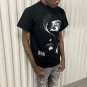 Abstract Black Noabsence Print Short Sleeve T-Shirt