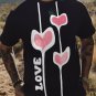 Line Love Print Short Sleeve T Shirt