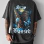 Stay Bless Print Short Sleeve T-Shirt