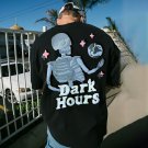 Puff Print Dark House Skull T-Shirt