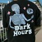 Puff Print Dark House Skull T-Shirt