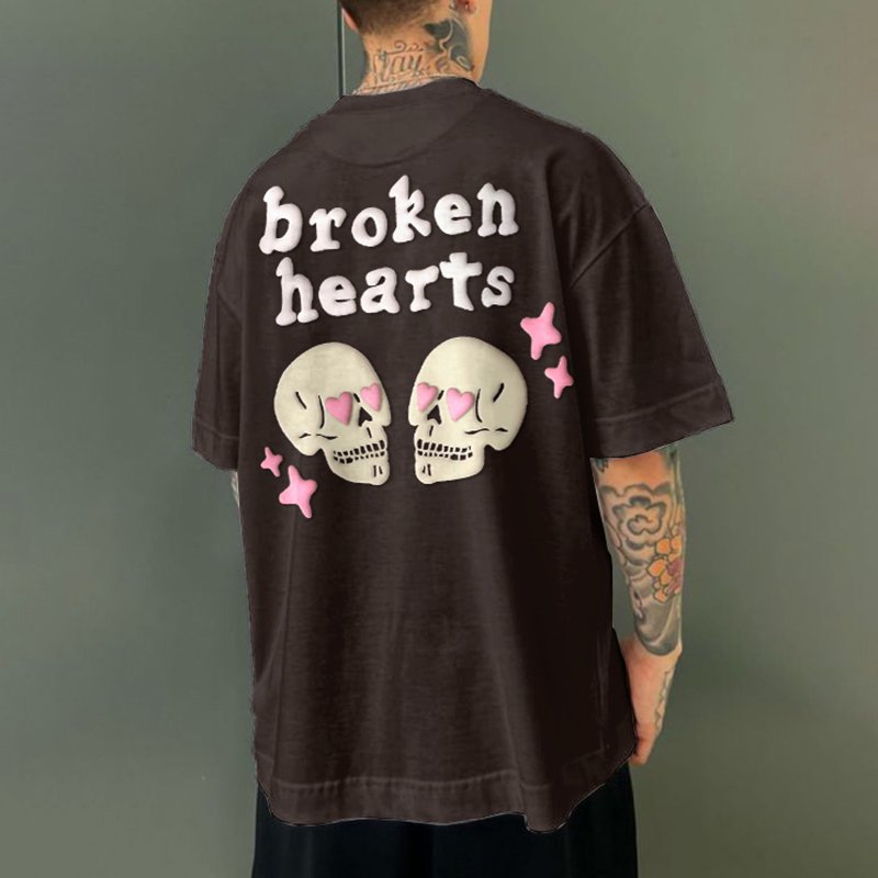 Puff Print Broken Hearts T-Shirt