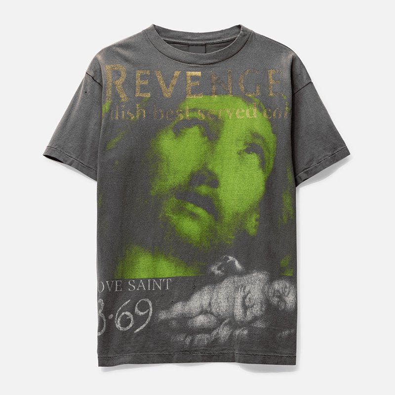 Vintage Love Saint Print Short Sleeve T-Shirt