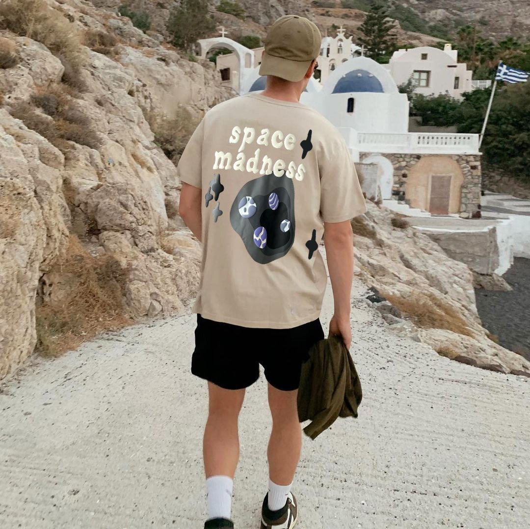 Space Madness Puff Print T-Shirt