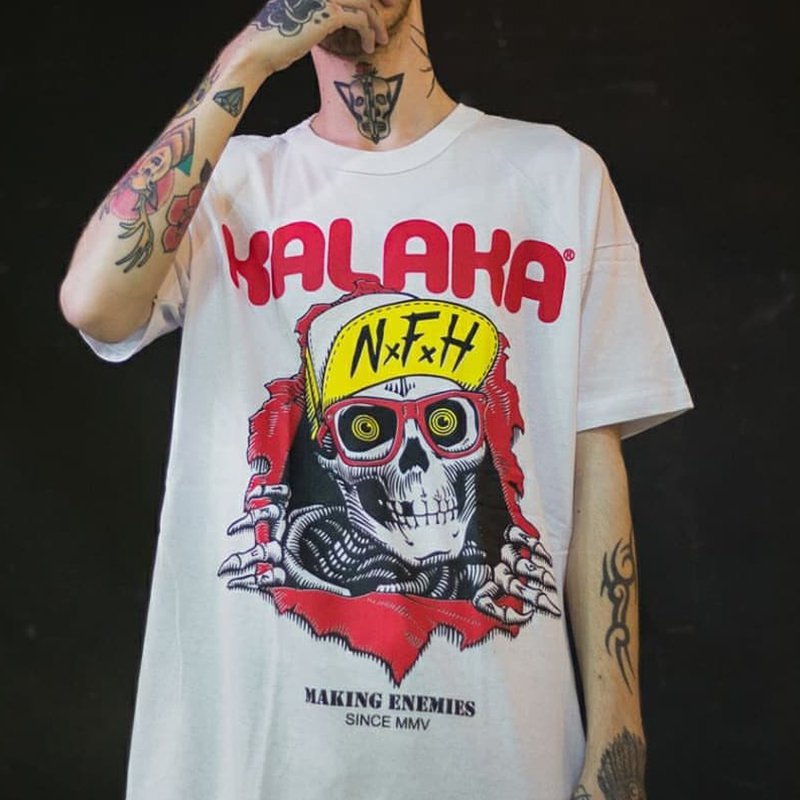 Skull Print Lose Short Sleeve T-Shirt