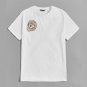 Men'S Modern Orange Caffeine & Gasoline White Print T-shirt