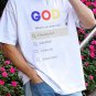 Funny God Print Short Sleeve T-Shirt