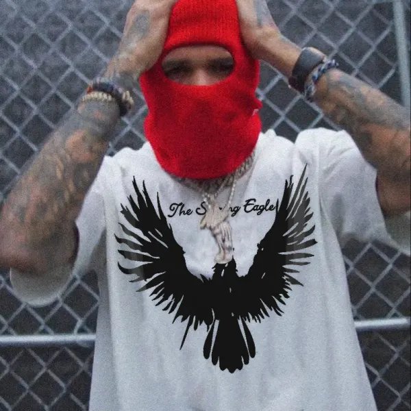Peace Pigeon Letter Printing Short Sleeve T Shirt