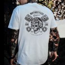 Men'S Modern Motorcycles Ride To Live White Print T-Shirt