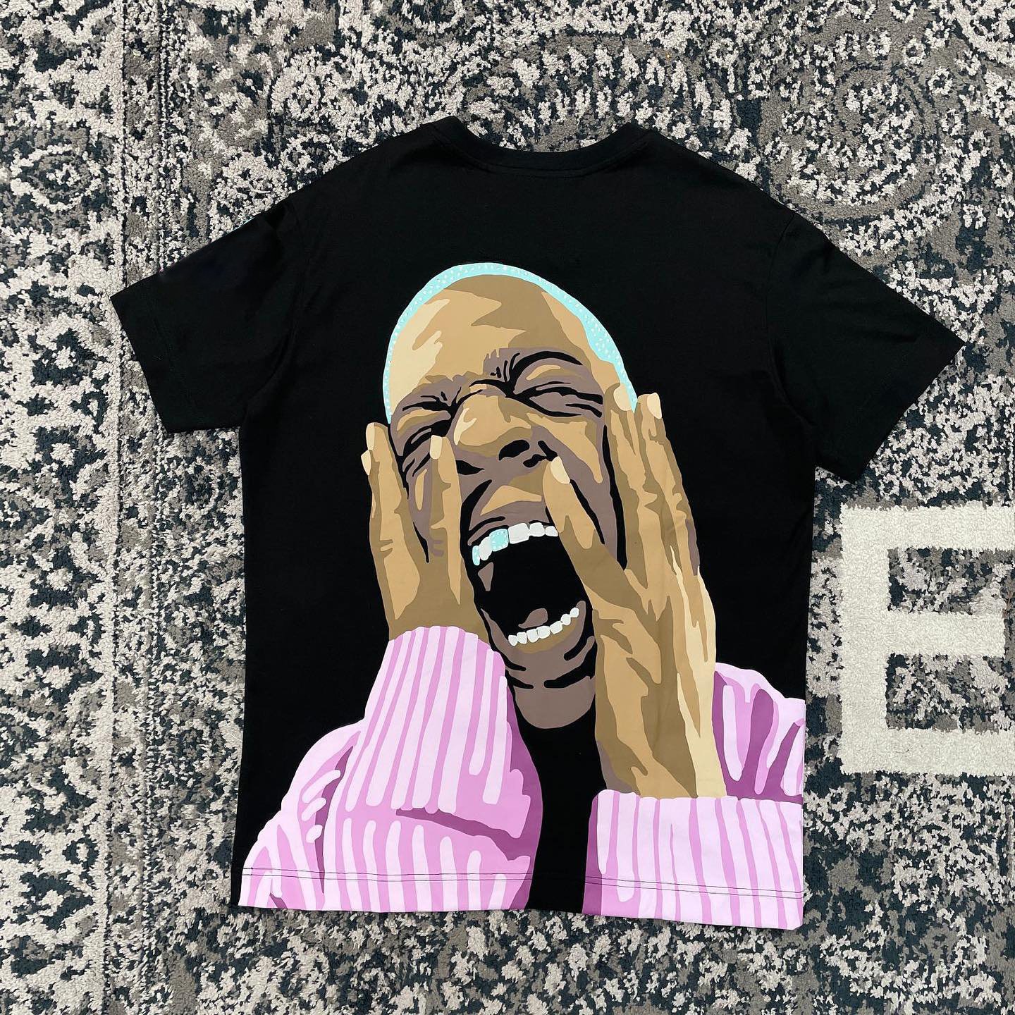 Funny Head Angry Print Casual Short Sleeve T-Shirt