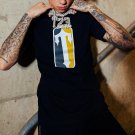 Simple Badge Color Contrast Casual Short Sleeve T-Shirt