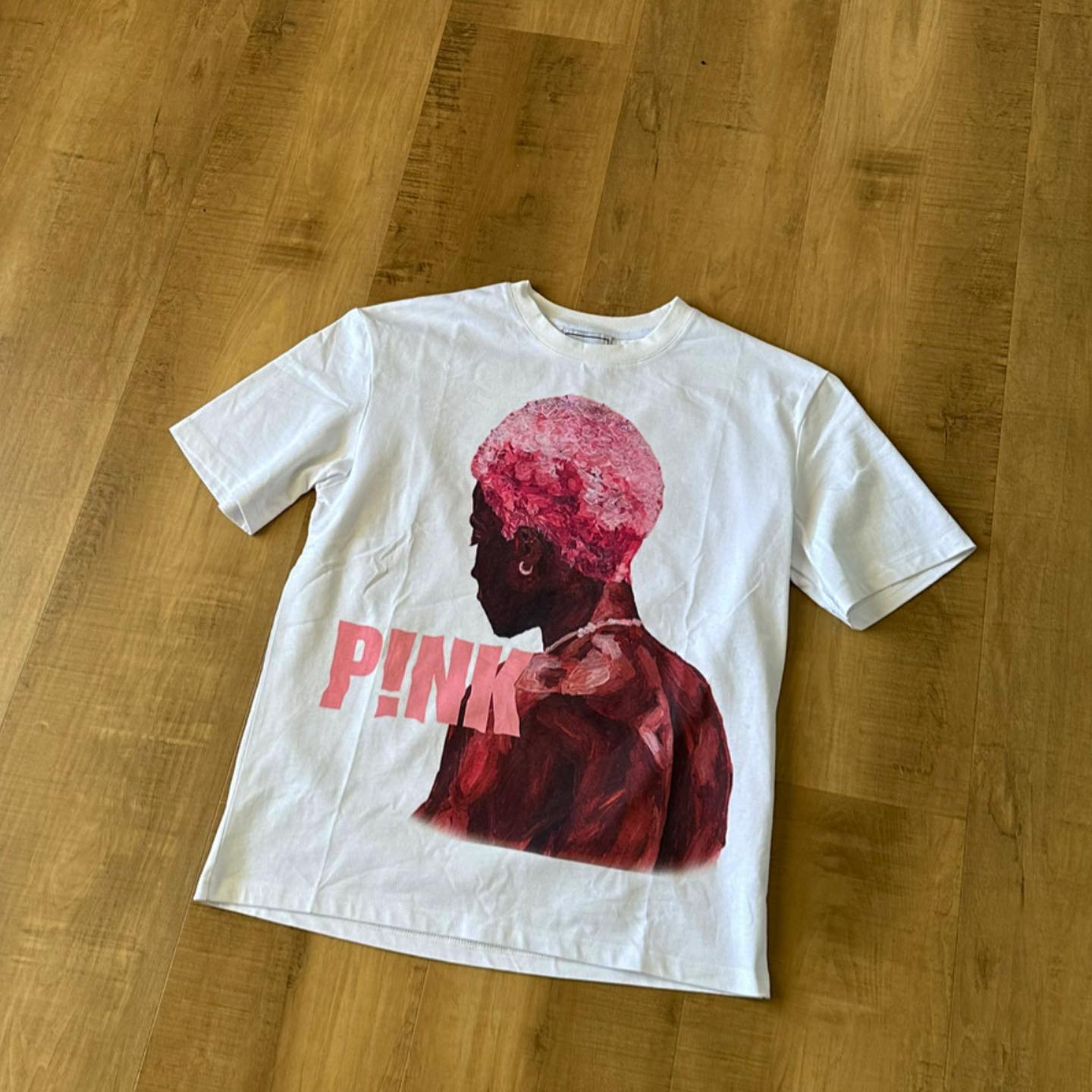 Hip Hop Rock Pink Print Casual Short Sleeve T-Shirt