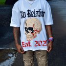 Skull Letter Print Loose Short Sleeve T-Shirt