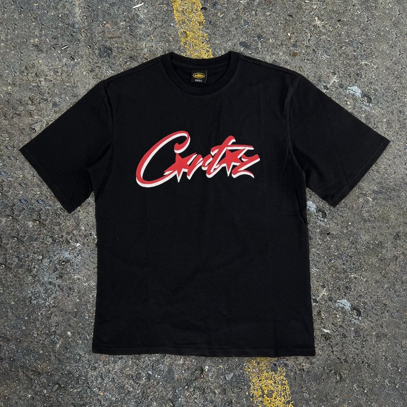 Simple Red Letter Print Short Sleeve T-Shirt