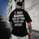 Faith Slogan Printed Simple Short-Sleeved T-Shirt