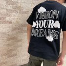 Contrast Color Cloud Letter Print Short-Sleeved T-Shirt