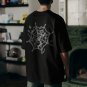 Fun Spider Web Skull Print T-Shirt