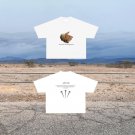 ""Pierced"" Cropped Print Cotton Short Sleeve T-Shirt