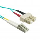 10 Gigabit Aqua Fiber Optic Cable, LC _ SC, Multimode, Duplex, 50_125, 3 meter (10 foot)