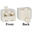 Phone Splitter (Straight), RJ11 6P4C Male to 2 RJ11 6P4C Female PA-6P4C-ST