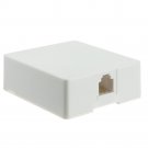 Phone Surface Mount Jack, White, RJ11 _ RJ12, Data _ Voice, 6P6C 300-66FF-WH