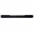 Rackmount 12 Port Cat5e Patch Panel, 12 Port, Horizontal, 110 Type 68PP-03012
