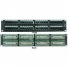 Rackmount 48 Port Cat6 Patch Panel, Horizontal, 110 Type, 568A & 568B Compatible, 2U 69BK-06048 Rackmount 48 Port Cat6 Patch Panel, Horizontal, 110 Type, 568A & 568B Compatible, 2U 69BK-06048