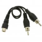 RCA Splitter _ Adapter, RCA Female to Dual RCA Male, 6 inch 30R1-03260