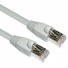 Shielded Cat6a Gray Ethernet Patch Cable, Snagless_Molded Boot, 500 MHz, 7 foot