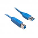 USB 3.0 Printer _ Device Cable, Blue, Type A Male to Type B Male, 10 foot