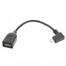 USB OTG Adapter, OTG USB Micro B Male to USB Type A Female, Right Angle 30U2-21000