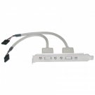 USB PC Expansion Slot Cover, Dual USB Type A Female Ports to Board Header 31U1-02408