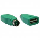USB to PS_2 Keyboard_Mouse Adapter, Green, USB Type A Female to PS_2 (MiniDin6) Male  30U2-26300