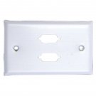 Wall Plate, White, 2 Port DB9 _ HD15 (VGA), Single Gang 301-2-9