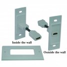 Wall Plate, White, Single HDMI Port with Strain Relief, HDMI Female 301-HD001