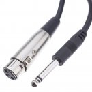 XLR Female to 1_4 Inch Mono Male Audio Cable, 50 foot