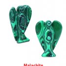 Natural Malachite Crystal Angel Hand Carved Figure Statue Free shipping