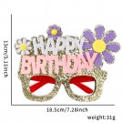 Children's birthday glasses Balloon cake frame birthday party decoration (6)