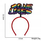 Colorful Rainbow Love Hair Hoop with Pride Theme Party Decoration Supplies (6)
