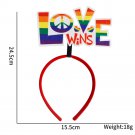 Colorful Rainbow Love Hair Hoop with Pride Theme Party Decoration Supplies (4)