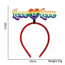 Colorful Rainbow Love Hair Hoop with Pride Theme Party Decoration Supplies (3)