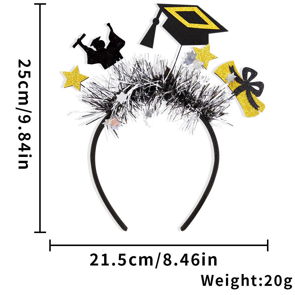 Doctoral hat headwear GRAD school headband decorated for university graduation (8)