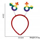 Colorful Rainbow Love Hair Hoop with Pride Theme Party Decoration Supplies (12)