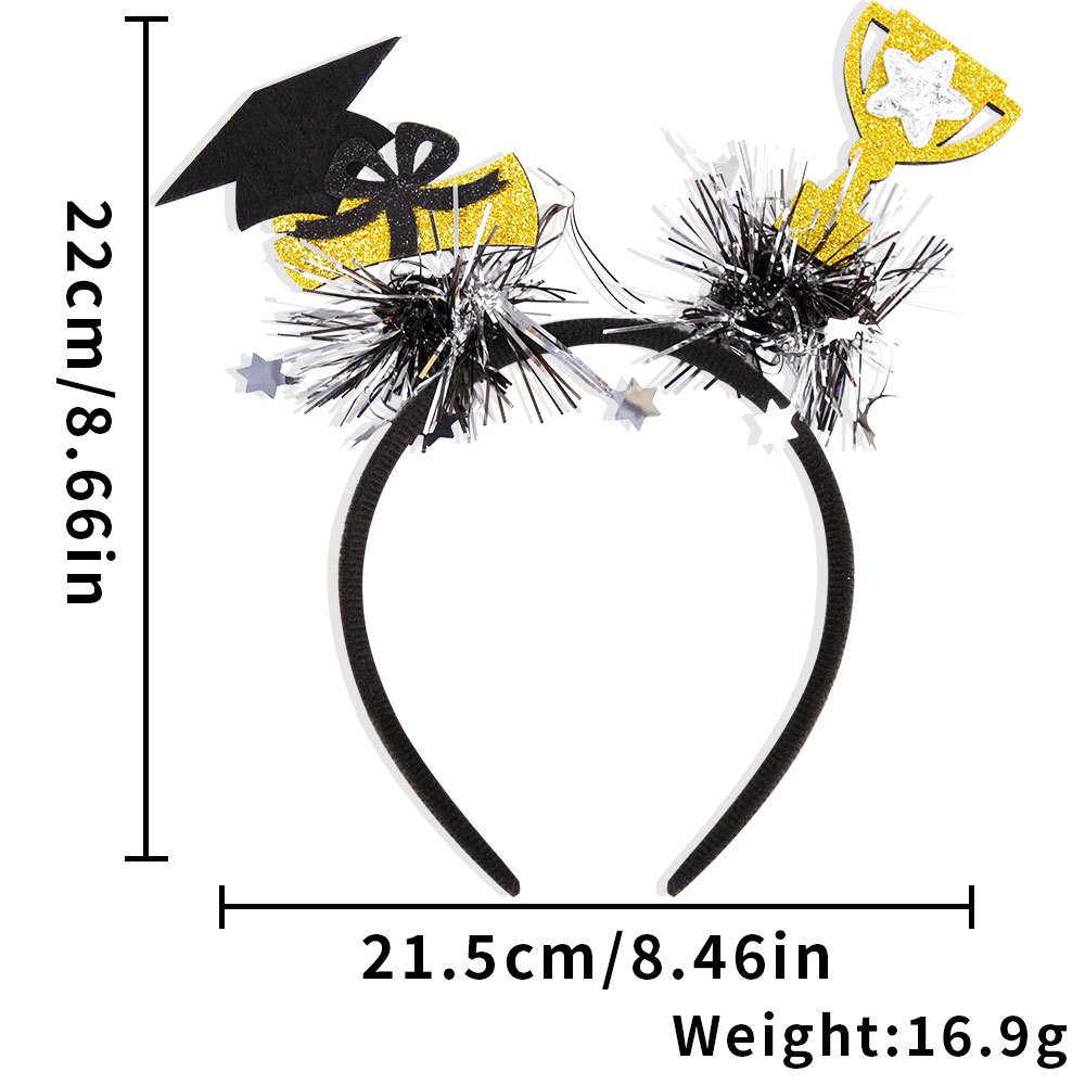 Doctoral hat headwear GRAD school headband decorated for university graduation (4)