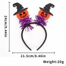 Ghost Festival Makeup Ball Funny Headwear 3D Witch Hat Spider Head Hoop (10)