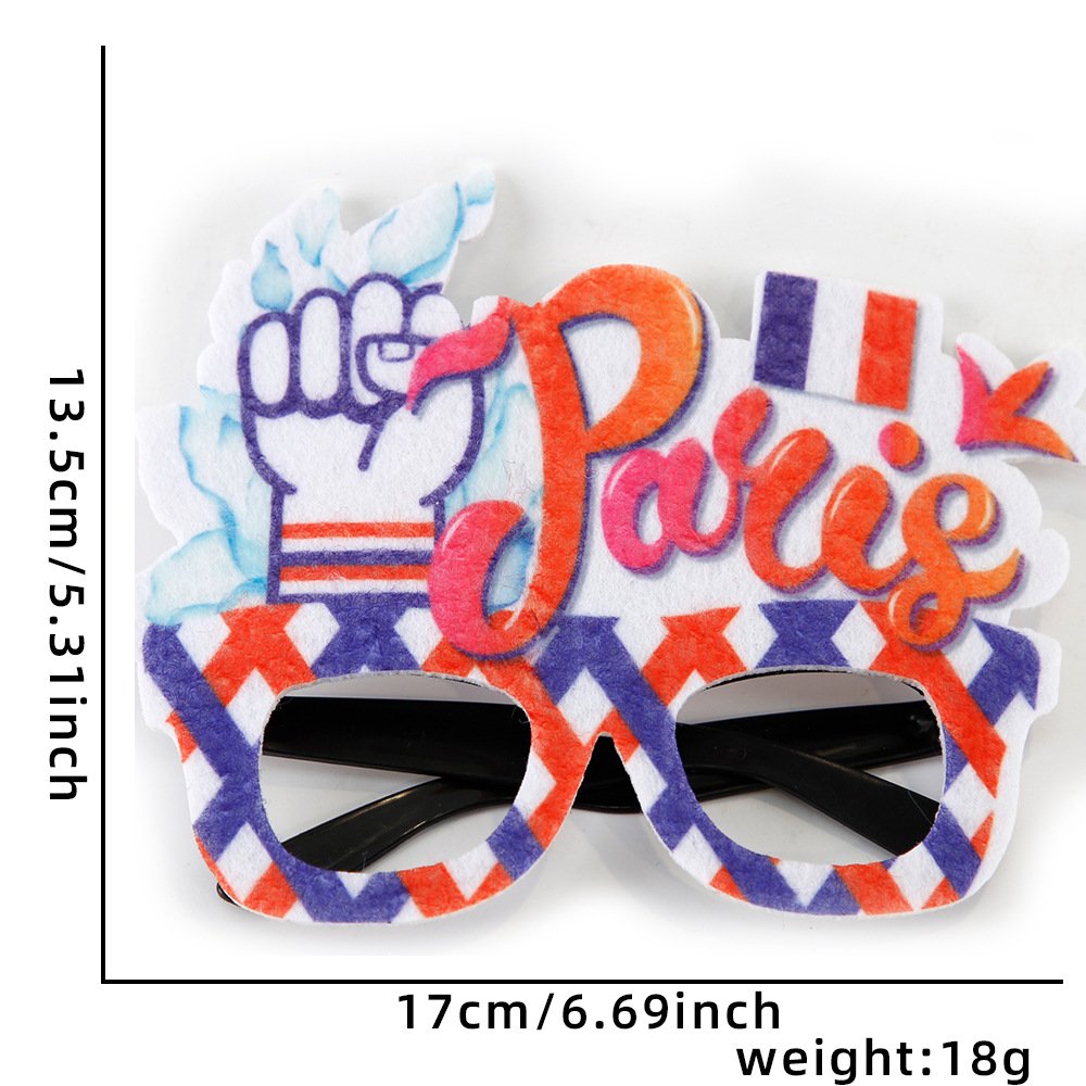 French element glasses Parisian sports cheering headband (6)