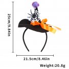 Ghost Festival Makeup Ball Funny Headwear 3D Witch Hat Spider Head Hoop (12)
