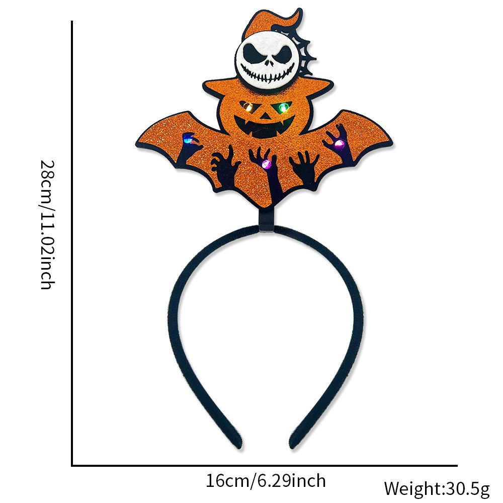Halloween Ghost Party Decorative Supplies Halloween Ghost Bat Headband Hair Ornament (17)